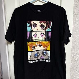 Demon Slayer Kids Black Graphic T-Shirt